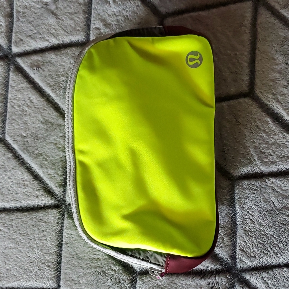 Lululemon Athletica Yellow and Burgundy Crossbody Bag